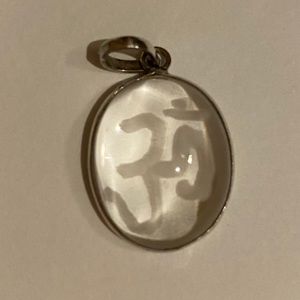 Vintage STERLING OM silver 925 necklace pendant